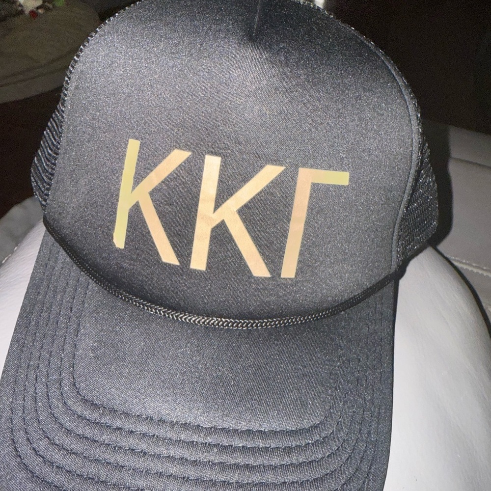 Black Trucker Hat with Kappa Kappa Gamma  Letters
